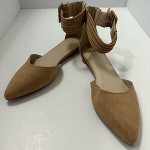 Aerosoles Martha Stewart Women 9 Beige Flats Ankle Strap